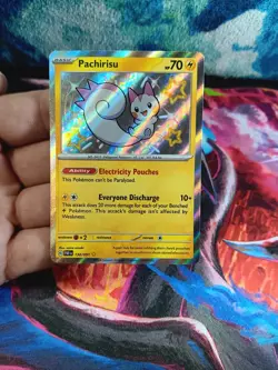 Pokemon Pachirisu TCG Card Paldean Fates Shiny Holo Secret Rare 138/091 - Image 3