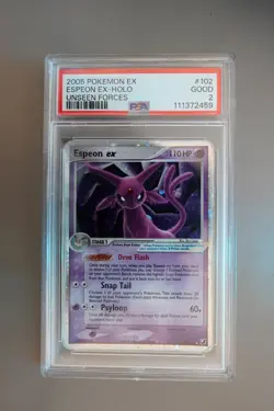 Espeon ex 102/115 EX Unseen Forces PSA 2 | Pokemon Card - Image 1