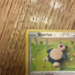 Snorlax 109/159 NM Reverse Holo Asako Ito Crocheted Collectable Art Pokemon Card - Image 2