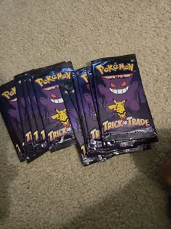 Pokemon TCG Lot Of 16 2022 Trick-or-Trade Booster Pack 3 Card Packs - Image 1