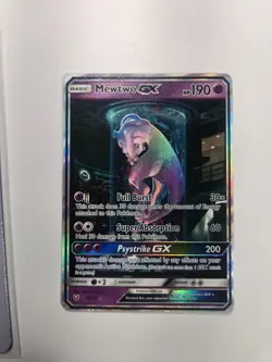 Pokemon Mewtwo GX 78/73 Shining Legends Full Art Holo Card NM Condition - Image 1