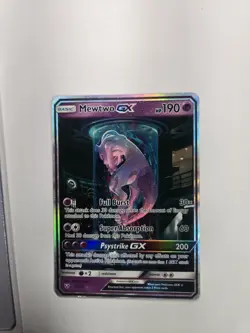 Pokemon Mewtwo GX 78/73 Shining Legends Full Art Holo Card NM Condition - Image 2