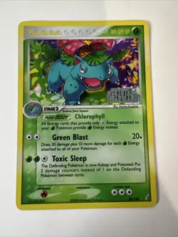 Pokemon Card - Venusaur Crystal Guardians 28/100 Rare Reverse Holo Stamped MP - Image 1