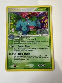 Pokemon Card - Venusaur Crystal Guardians 28/100 Rare Reverse Holo Stamped MP - Image 2