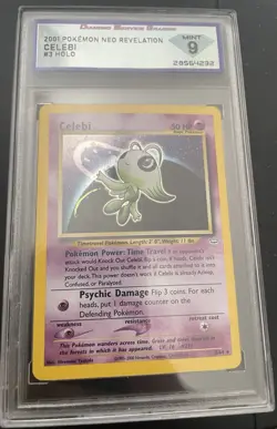Pokemon TCG English Celebi Neo Revelation Holo Rare Card 3/64 Unlimited DSG 9 - Image 1