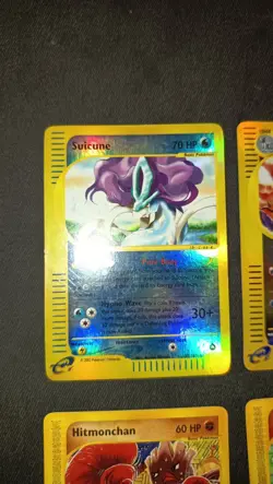 Lotto 4 Cards Pokemon Aquapolis Suicune Revers Houndoom Reverse No Charizard Eng - Image 2
