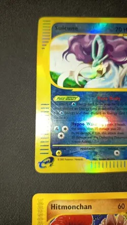 Lotto 4 Cards Pokemon Aquapolis Suicune Revers Houndoom Reverse No Charizard Eng - Image 5