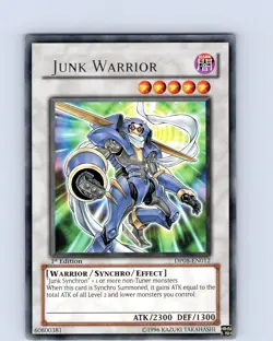 Yu-Gi-Oh TCG Junk Warrior DP08-EN012 1st Edition Regular Rare Card NM - Image 1