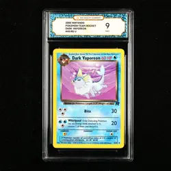 TQG 9 Mint 2000 Pokemon ENG Dark Vaporeon #45/82 U - Image 1