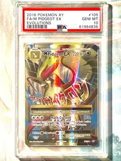 Pokemon Karte - Mega M Pidgeot EX 105/108 M Tauboss - PSA 10 Mint Karte - EN - Image 1