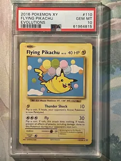 2016 Pokemon XY - Flying Pikachu 110/108 - Evolutions Secret Rare - PSA 10 Eng - Image 1