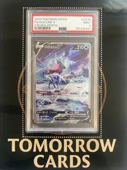 Pokemon Suicune V Crown Zenith GG38 PSA 9 Mint English 2023 swsh alt art - Image 1