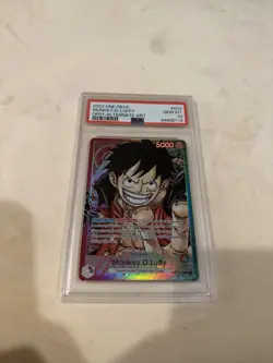 One Piece OP01-003 Monkey D Luffy Pre-Errata Alternate Art Leader PSA 10 - Image 1