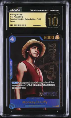 2024 One Piece Premium Coll. Live Action Edition #P-055 Monkey D. Luffy CGC 10 - Image 1