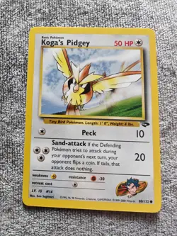 Pokemon TCG Koga's Pidgey Gym Challenge Card 80/132 Regular LP Vintage WOTC TCG - Image 1
