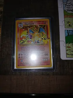 Charizard 4/102 25th anniversary Holo Rare Pokemon TCG Card English - Image 1