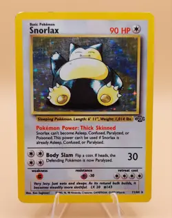 Snorlax Holo Rare Jungle 11/64 Pokemon Card - WOTC 1999 - Image 1