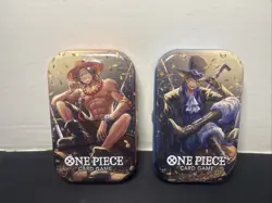 One Piece Card Game Mini Tin Vol.2 Portgas D Ace & Sabo Promo Tins Lot Of 2 New - Image 1