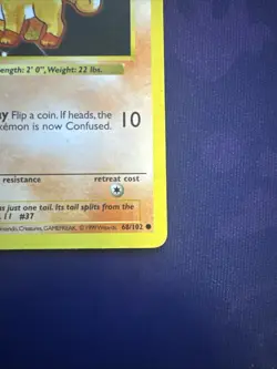 Pokemon Vulpix 68/102 1st Edition Shadowless Card Base Set - Image 5
