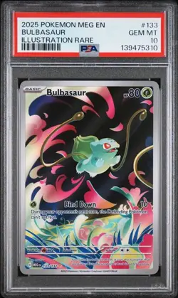 PSA 10 Bulbasaur #133/132 Illustration Rare - Mega Evolution Pokemon TCG Card - Image 1
