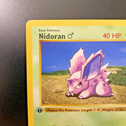 Nidoran M 55/102 1st Edition Shadowless Base Set Regular NM - Pokemon Card - Image 2