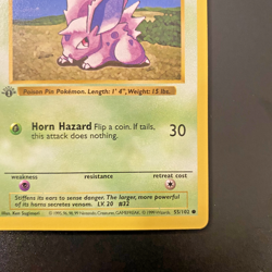 Nidoran M 55/102 1st Edition Shadowless Base Set Regular NM - Pokemon Card - Image 4