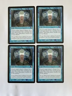4X Played MTG Magic The Gathering Extract Odyssey Rare Blue Card - Image 1