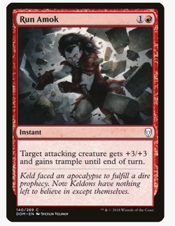 Run Amok (140) Dominaria (DOM) PLAYSET (x4) Magic the Gathering NM/LP - Image 1