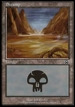 Swamp (339) - Foil PL/MP, English MTG Mercadian Masques - Image 1