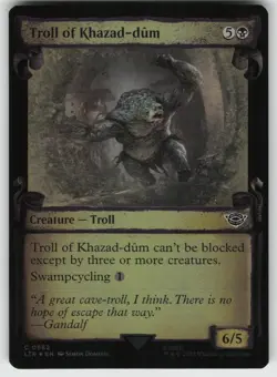Troll of Khazad-dum (Showcase Scrolls) Foil C Universes Beyond: LotR pack fresh - Image 1