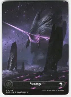 SWAMP (0264) (BORDERLESS) 264 LAND EDGE OF ETERNITIES MAGIC: THE GATHERING NM/M - Image 1