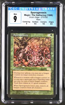 SPOROGENESIS Urza's Saga Rare CGC 9 Vintage MTG [Nostalgium] - Image 1