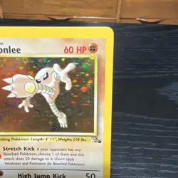 Pokemon Hitmonlee Fossil Holo Rare Card 7/62 - HP/MP - 1999 WOTC Vintage - Image 4