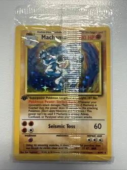 SEALED 1999 POKEMON BASE SET 1ST EDITION #8 MACHAMP-HOLO - Image 1