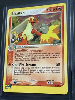Pokemon TCG Blaziken Holo Rare Card 3/109 EX Ruby & Sapphire 2003 - Image 1