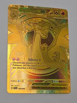 Pokemon TCG Mega Charizard X Ex 130/094 ME02: Phantasmal Flames Holo LP - Image 1