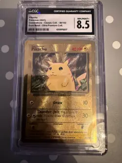 Pokemon Pikachu celebrations classic collection gold card 58/102 CGC 8.5 nm - Image 1