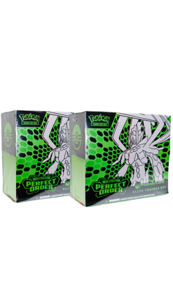 (2) Pokemon Mega Evolution Perfect Order Pokemon Center Elite Trainer Box Sealed - Image 1
