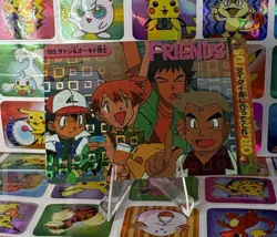 Pokemon Vintage Pocket Monsters Vending HOLO Prism Sticker 1998 Bandai Nintendo - Image 1