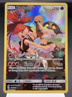 Torkoal 237/236 - Secret Holo Rare - Cosmic Eclipse Pokemon Card MINT - Image 1