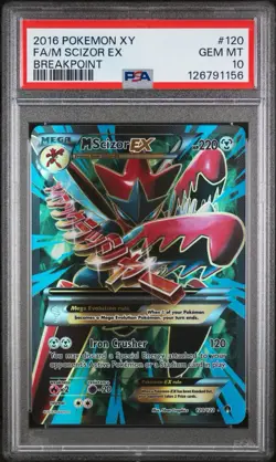 Pokemon M Scizor EX Full Art 120 PSA 10 Holo *Fresh Grade* - POP 619 ✂ - Image 1