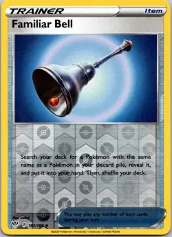 Pokemon TCG Familiar Bell Darkness Ablaze 161/189 Reverse Holo Uncommon Card NM - Image 1