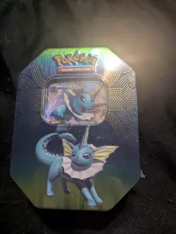 Pokemon TCG: Elemental Power Tin Vaporeon GX + 4 Packs (Sun & Moon) SEALED 820650806490 - Image 2
