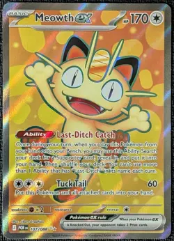 Meowth ex 107/088 RR Full Art Pokemon Perfect Order ME03 Japanese NM/M - Image 1