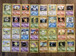 125 Vintage Pokemon WOTC Bundle – Base/Jungle/Fossil - No Duplicates - Image 2