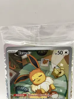 Sealed Pokemon Eevee SV Promo Full Art Holo 50 HP Scarlet & Violet English - Image 2