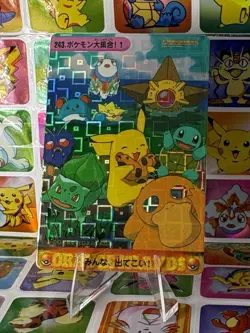 Pokemon Vintage Pocket Monsters Vending HOLO Prism Sticker 1998 Bandai Nintendo - Image 3