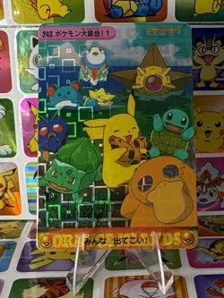 Pokemon Vintage Pocket Monsters Vending HOLO Prism Sticker 1998 Bandai Nintendo - Image 4