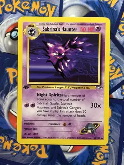 Pokemon Sabrina's Haunter #58 Heroes 1st Edition - Sabrina’s Bane & then Bestie - Image 1