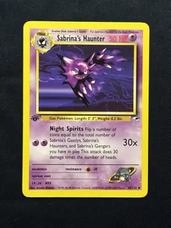 Pokemon Sabrina's Haunter #58 Heroes 1st Edition - Sabrina’s Bane & then Bestie - Image 2